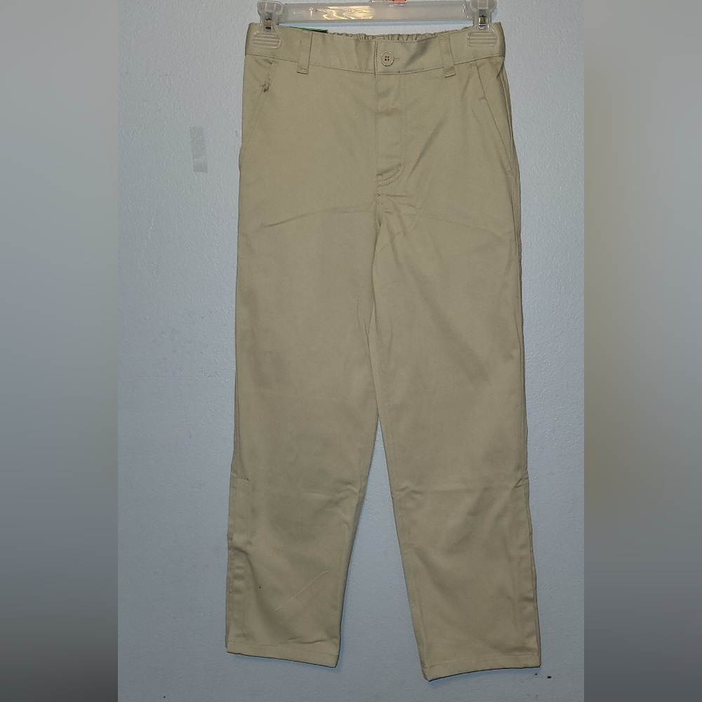 NWT 10  French Toast Khaki Adaptive Pants Adjustable Elastic Waist